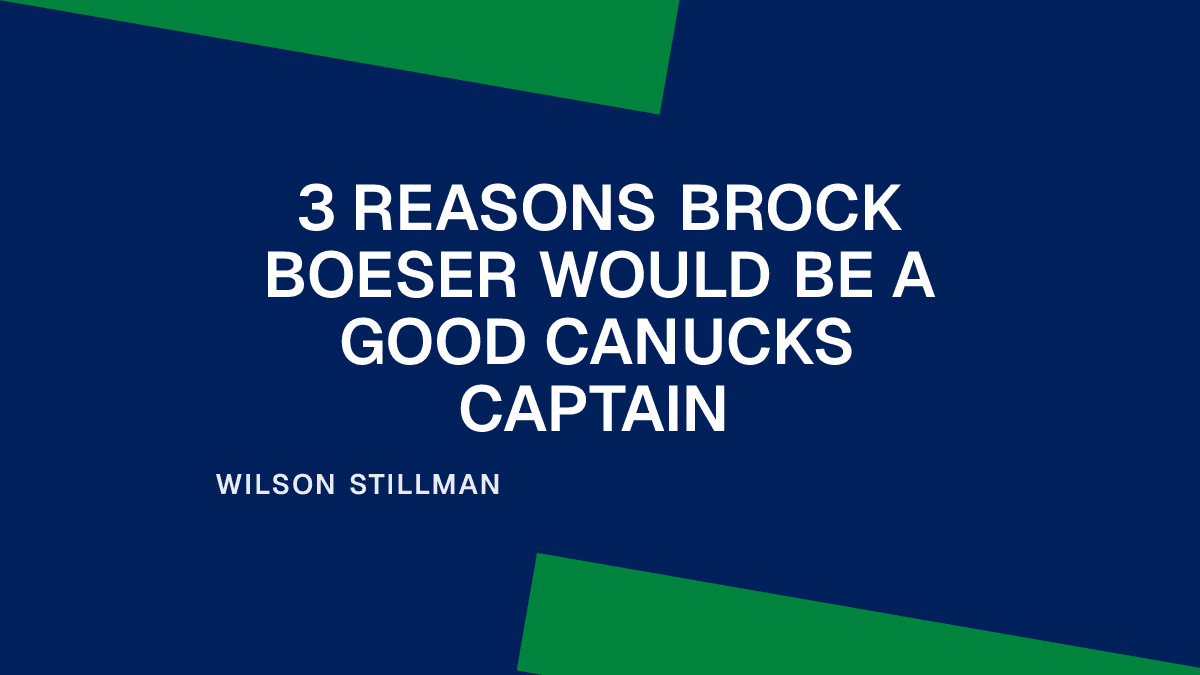 3 Reasons Brock Boeser Would Be a Good Canucks Captain