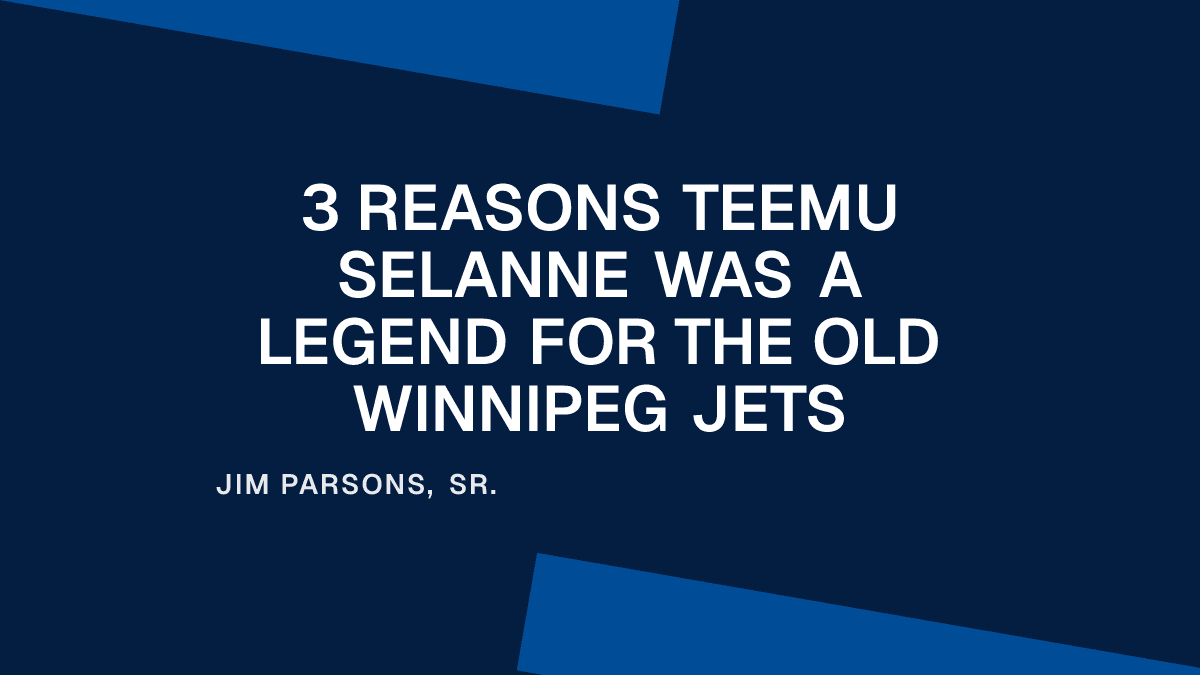 3 Reasons Teemu Selanne Was a Legend for the Old Winnipeg Jets