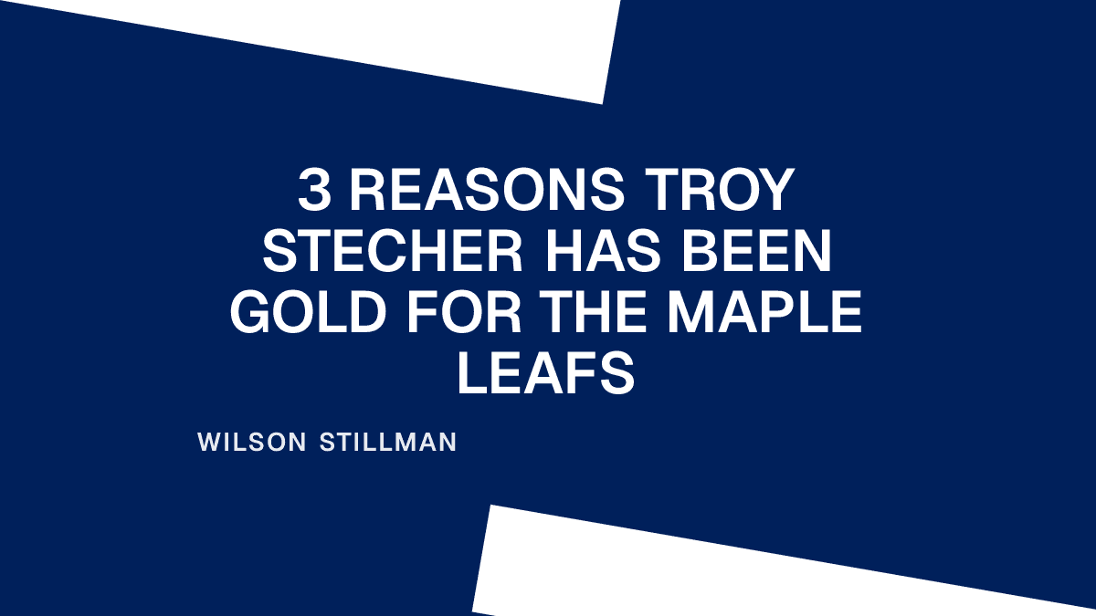 3 Reasons Troy Stecher Has Been Gold for the Maple Leafs Placeholder Image