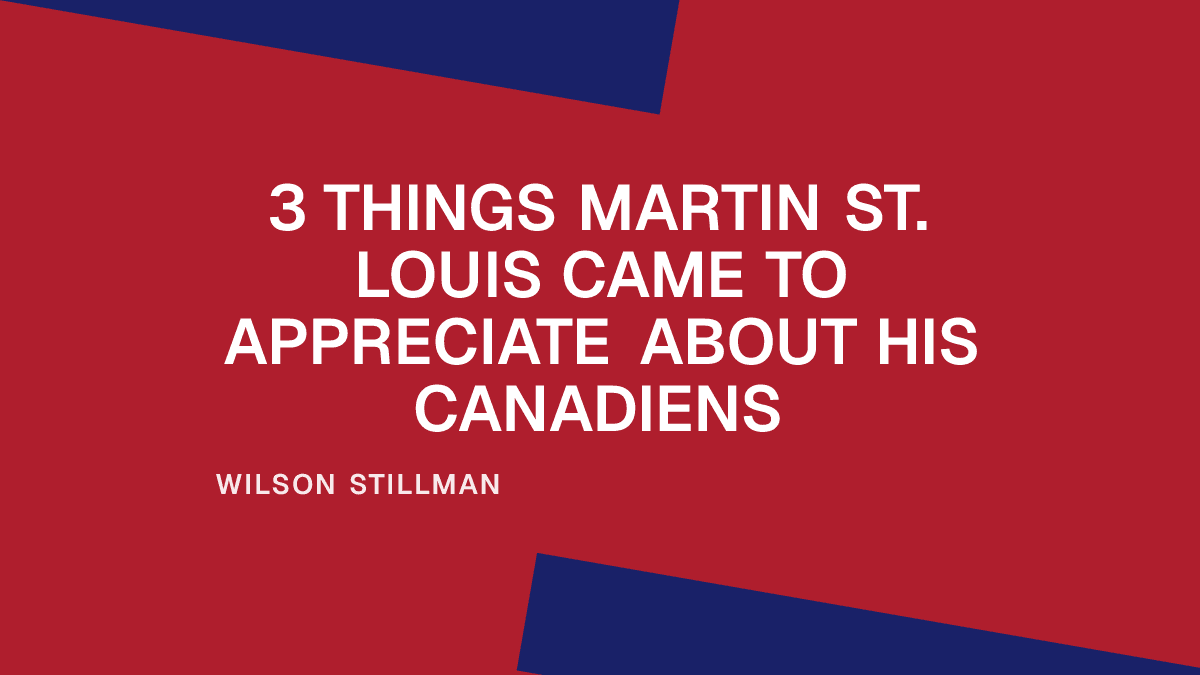 3 Things Martin St. Louis Came to Appreciate About His Canadiens Placeholder Image