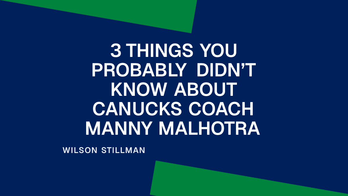 3 Things You Probably Didn’t Know About Canucks Coach Manny Malhotra