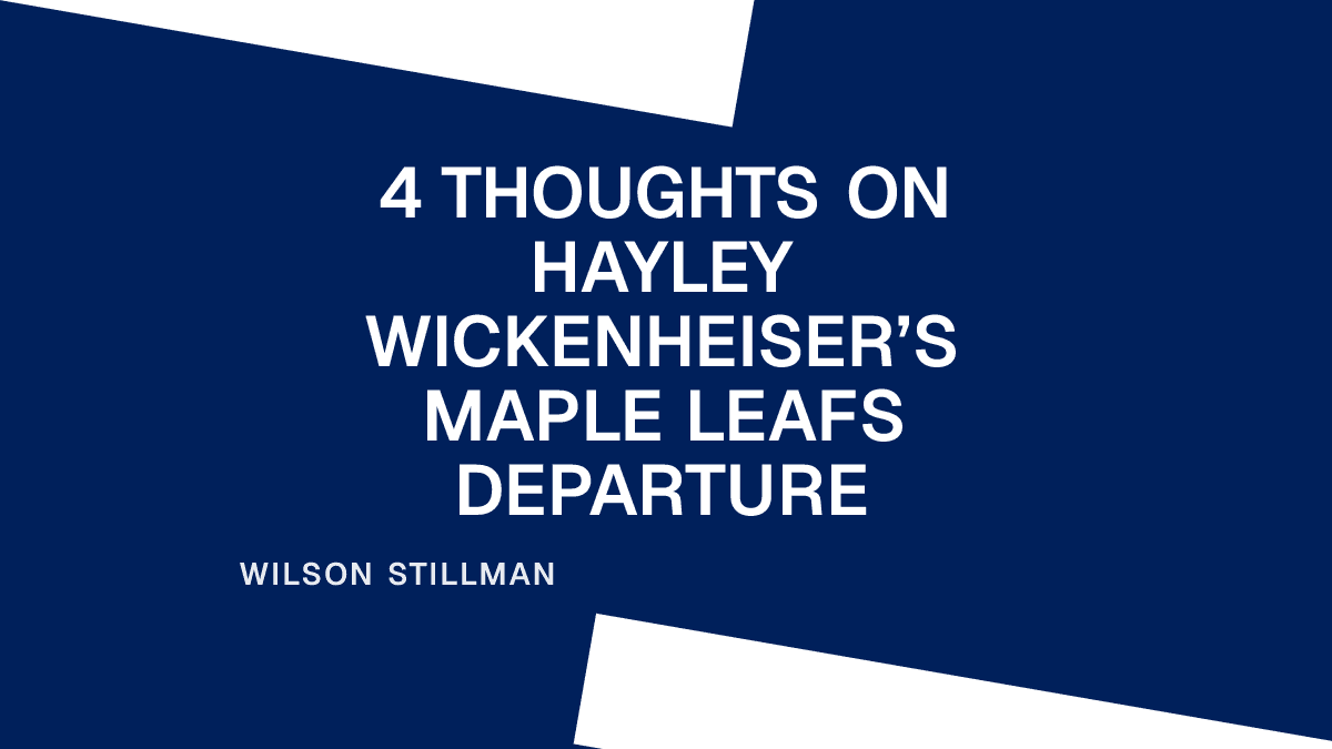 4 Thoughts on Hayley Wickenheiser’s Maple Leafs Departure Placeholder Image