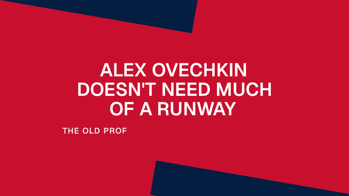 Alex Ovechkin Doesn't Need Much of a Runway