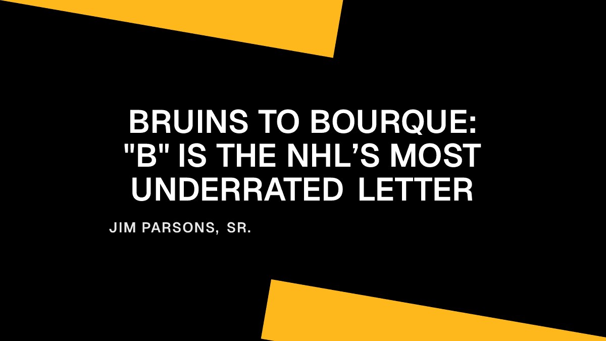 Bruins to Bourque: "B" is the NHL’s Most Underrated Letter