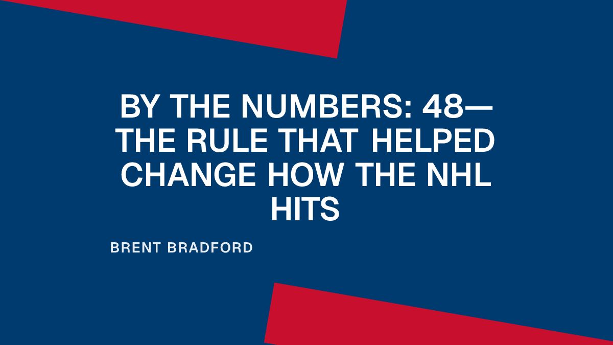 By the Numbers: 48—The Rule That Helped Change How the NHL Hits Placeholder Image