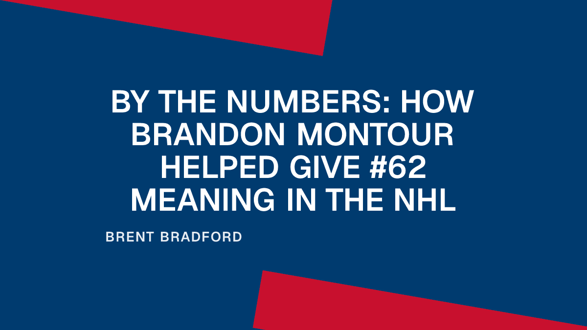 By the Numbers: How Brandon Montour Helped Give #62 Meaning in the NHL