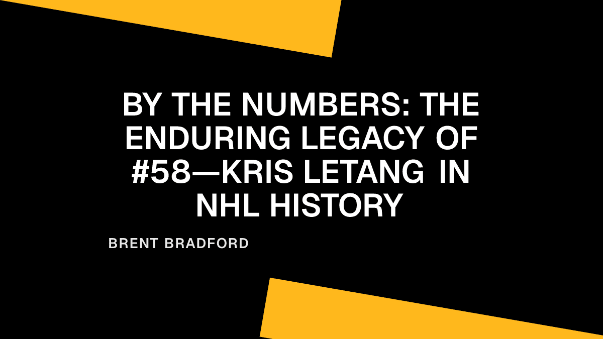 By the Numbers: The Enduring Legacy of #58—Kris Letang in NHL History