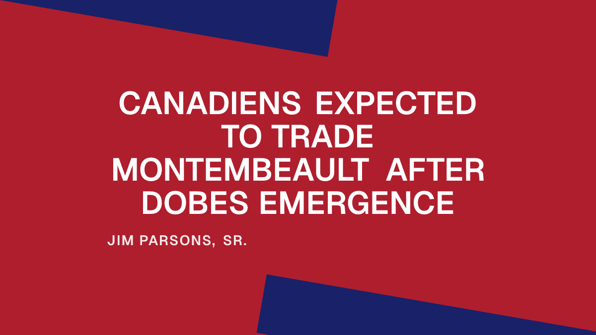 Canadiens Expected to Trade Montembeault After Dobes Emergence