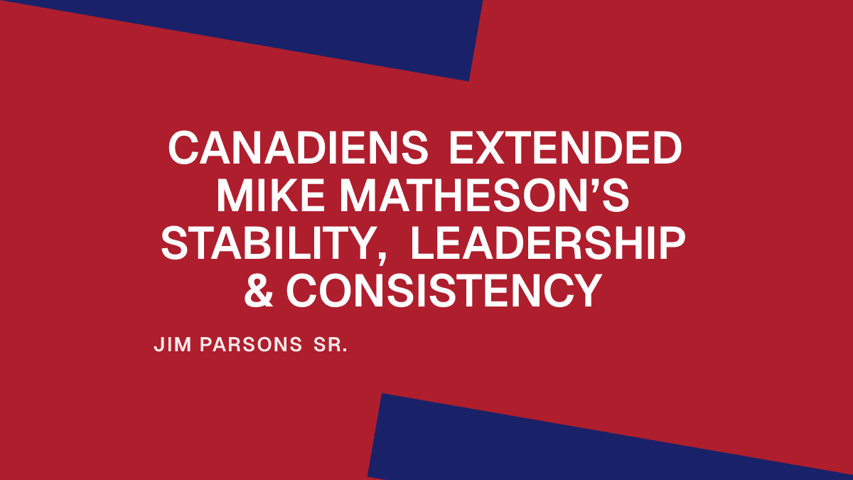 Canadiens Extended Mike Matheson’s Stability, Leadership & Consistency Placeholder Image