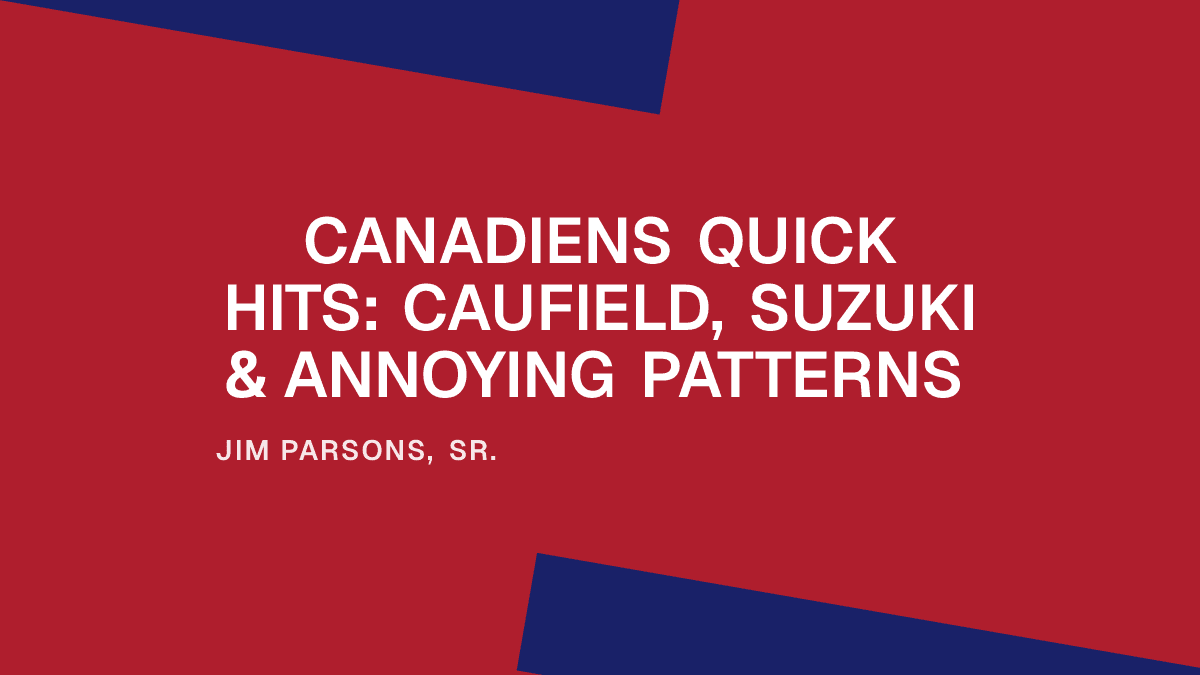 Canadiens Quick Hits: Caufield, Suzuki & Annoying Patterns Placeholder Image