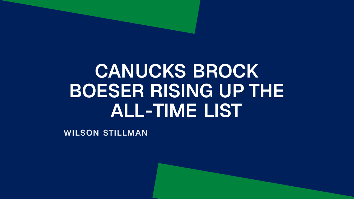 Canucks Brock Boeser Rising Up the All-Time List Placeholder Image