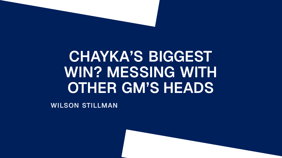 Chayka’s Biggest Win? Messing with Other GM’s Heads