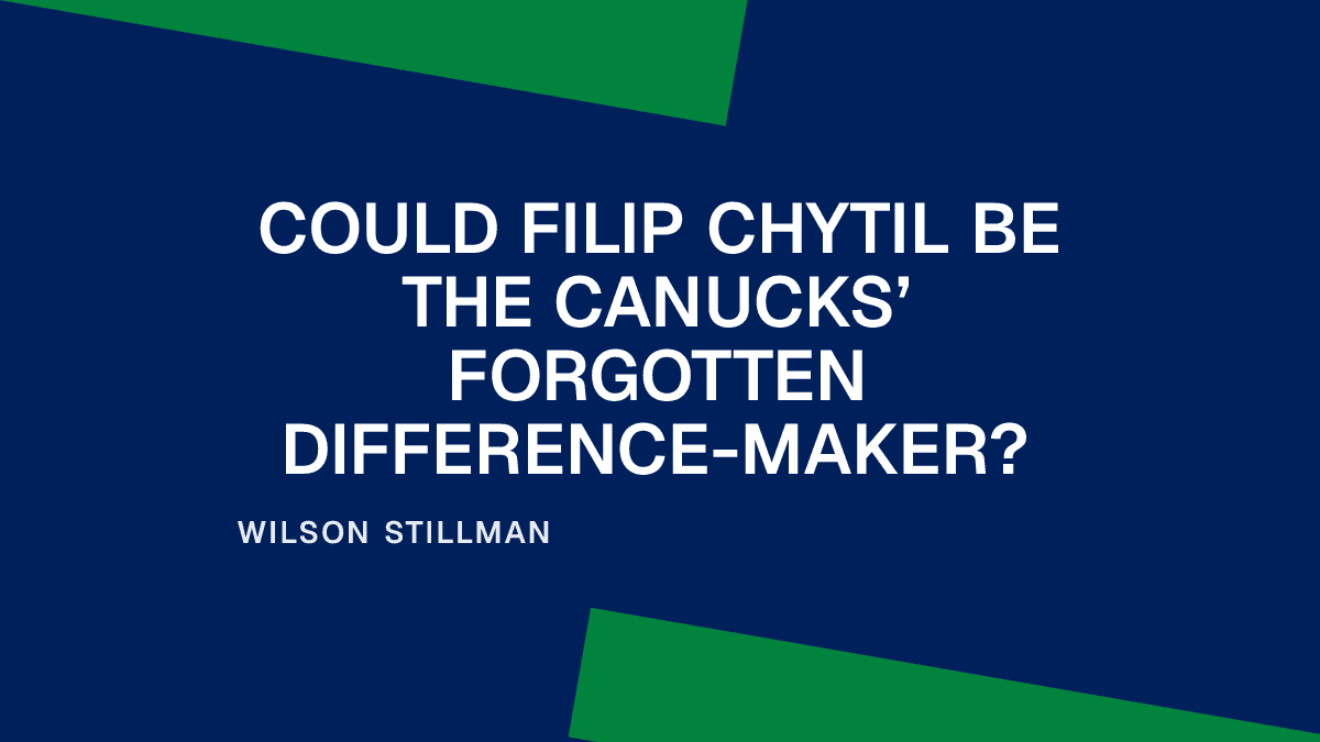 Could Filip Chytil Be the Canucks’ Forgotten Difference-Maker?