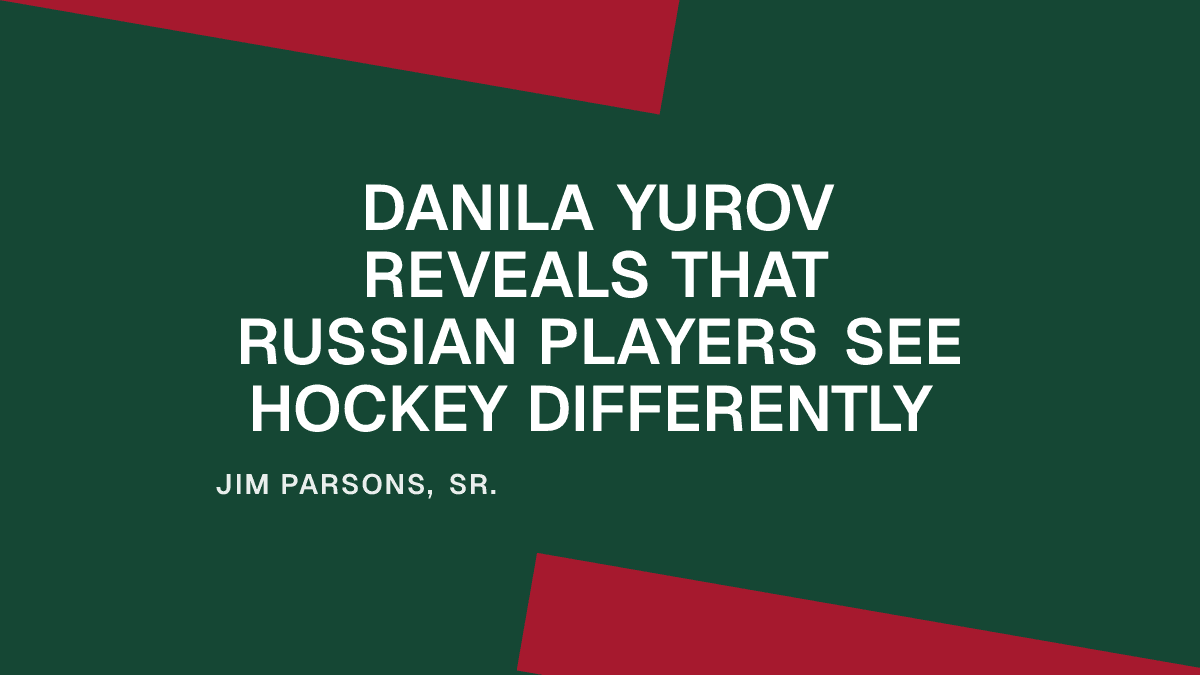 Danila Yurov Reveals That Russian Players See Hockey Differently