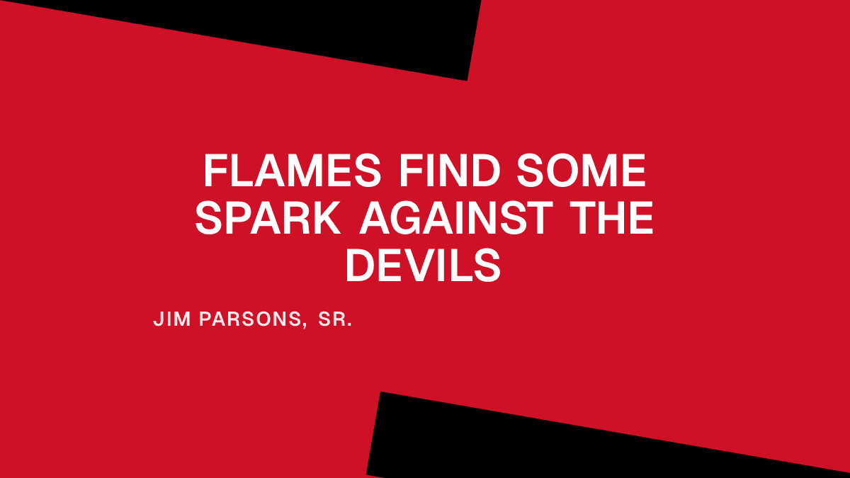 Flames Find Some Spark Against the Devils Placeholder Image