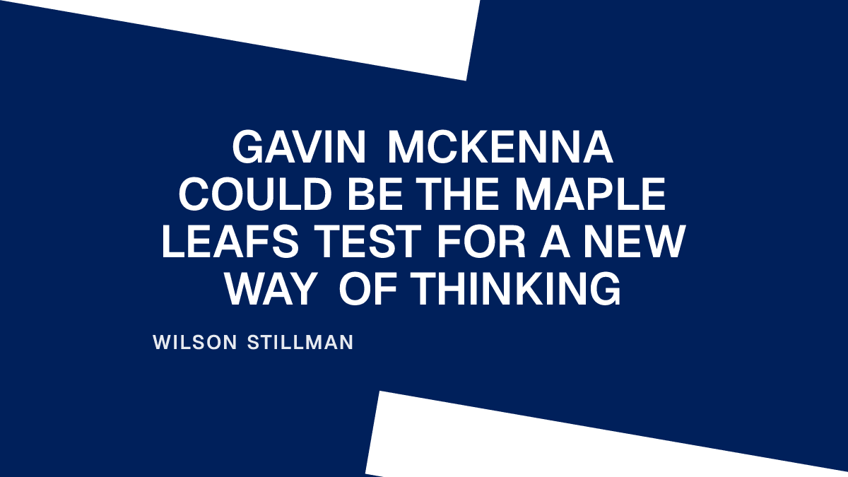 Gavin McKenna Could Be the Maple Leafs Test for a New Way of Thinking Placeholder Image