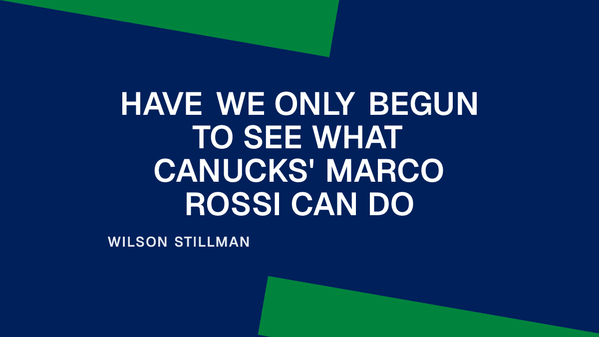 Have We Only Begun to See What Canucks' Marco Rossi Can Do Placeholder Image
