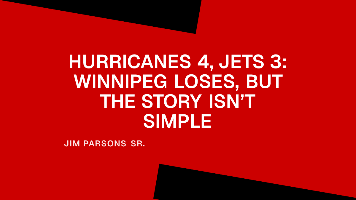 Hurricanes 4, Jets 3: Winnipeg Loses, But the Story Isn’t Simple Placeholder Image