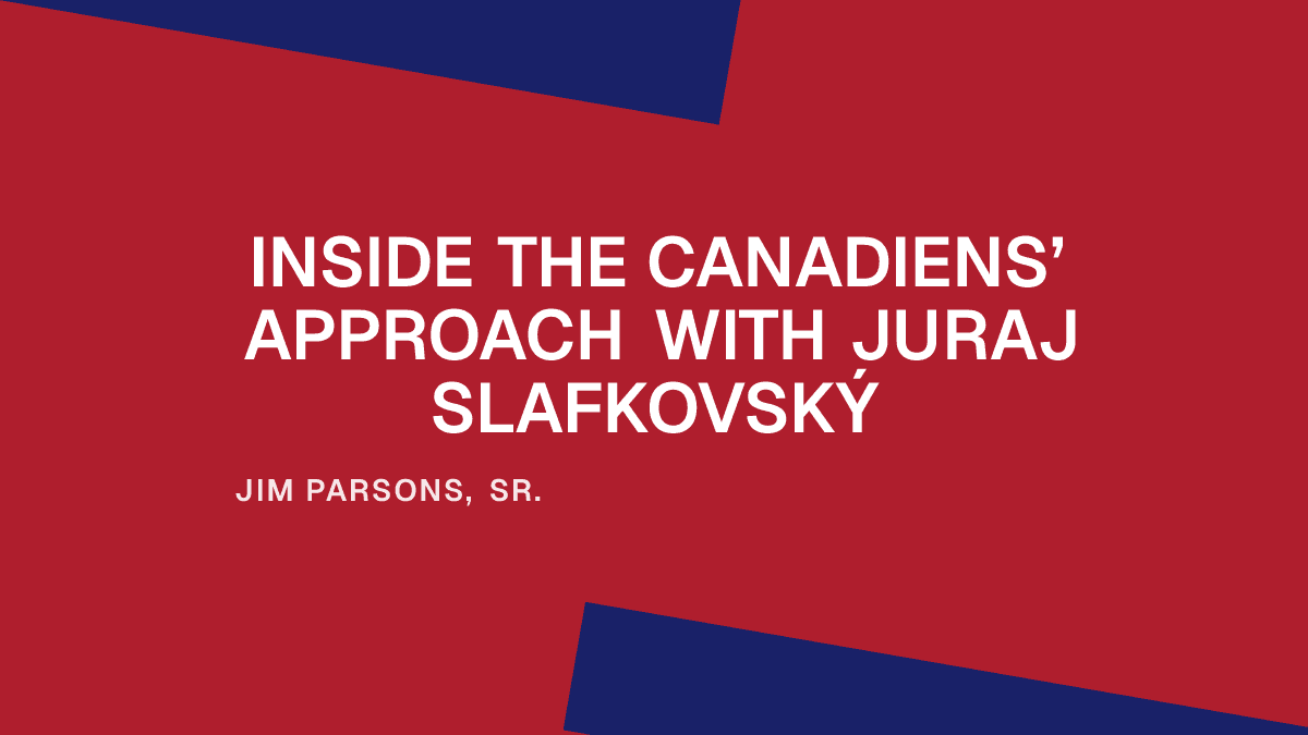 Inside the Canadiens’ Approach with Juraj Slafkovský