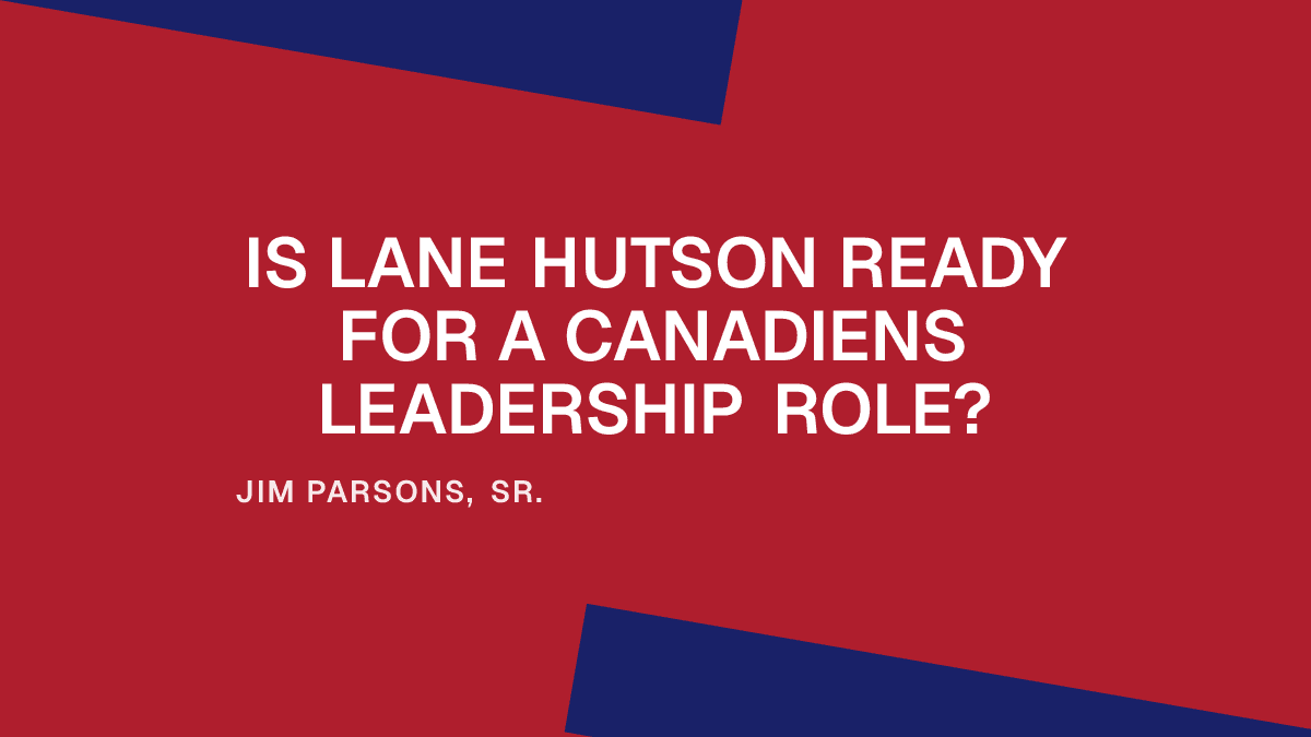Is Lane Hutson Ready for a Canadiens Leadership Role? Placeholder Image