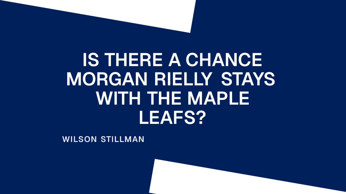 Is There a Chance Morgan Rielly Stays with the Maple Leafs? Placeholder Image