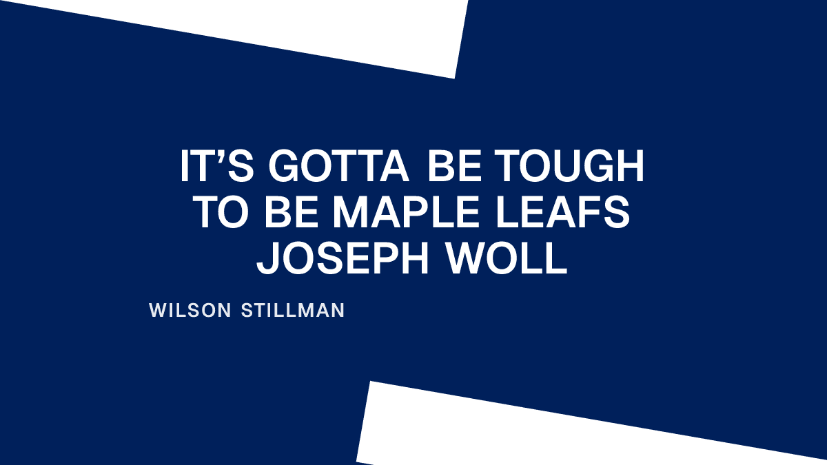 It’s Gotta Be Tough to Be Maple Leafs Joseph Woll Placeholder Image
