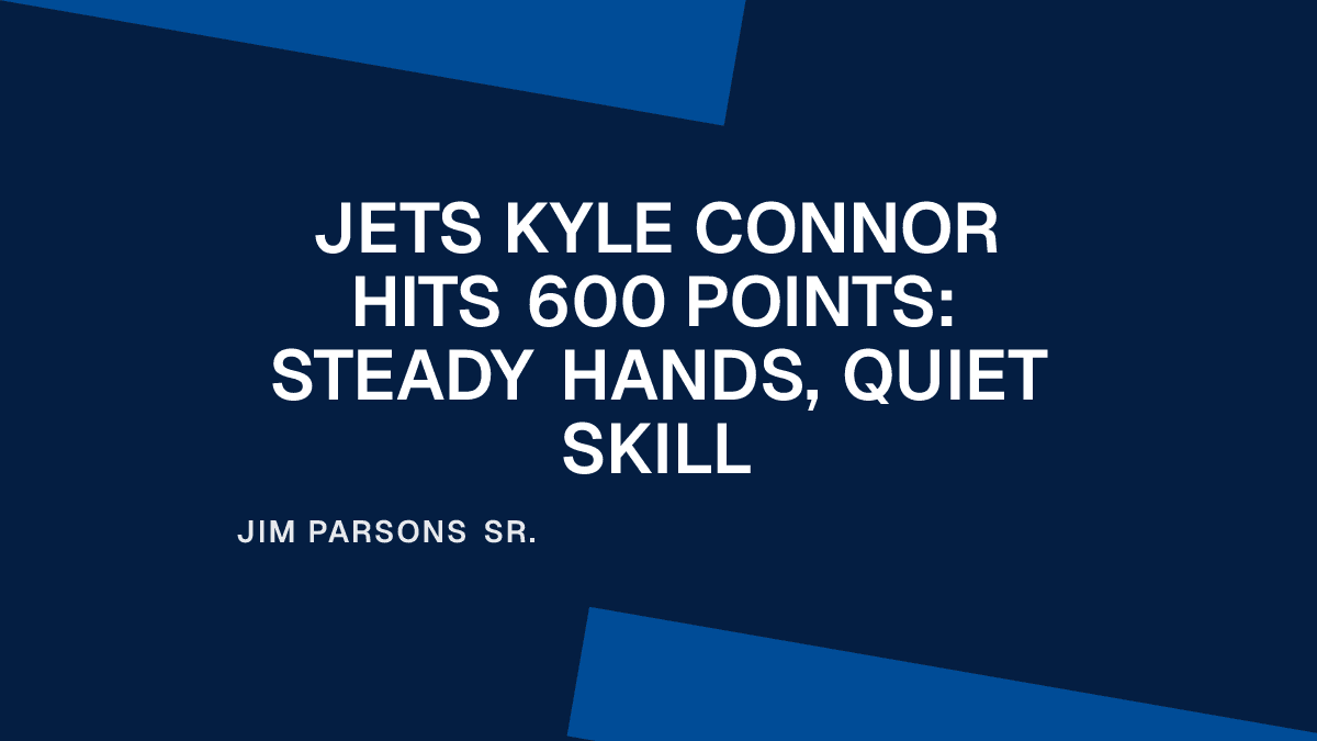 Jets Kyle Connor Hits 600 Points: Steady Hands, Quiet Skill