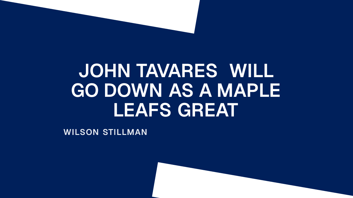 John Tavares Will Go Down as a Maple Leafs Great Placeholder Image