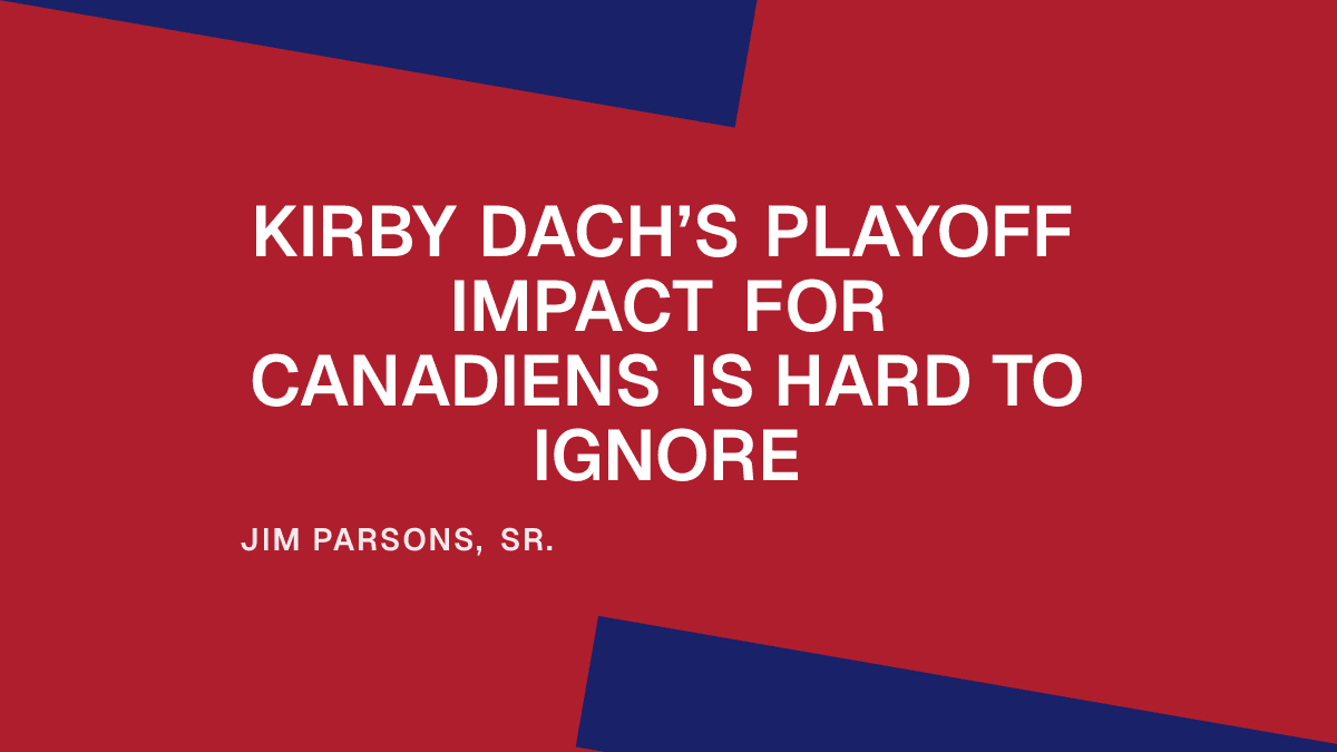 Kirby Dach’s Playoff Impact for Canadiens Is Hard to Ignore