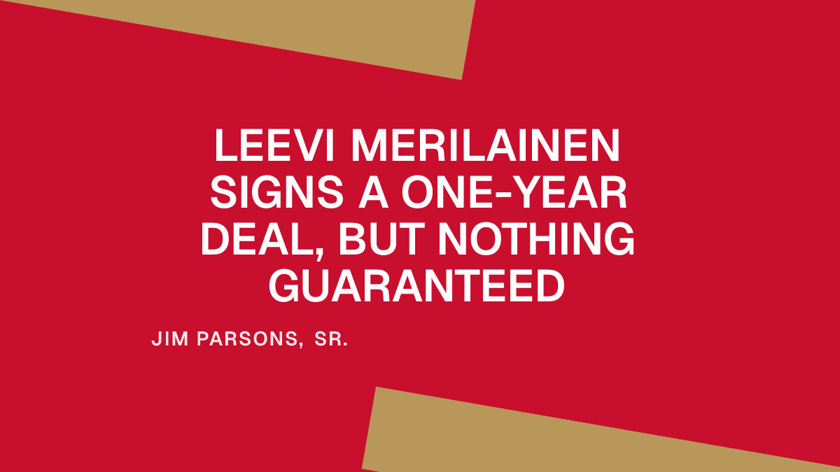 Leevi Merilainen Signs a One-Year Deal, but Nothing Guaranteed Placeholder Image