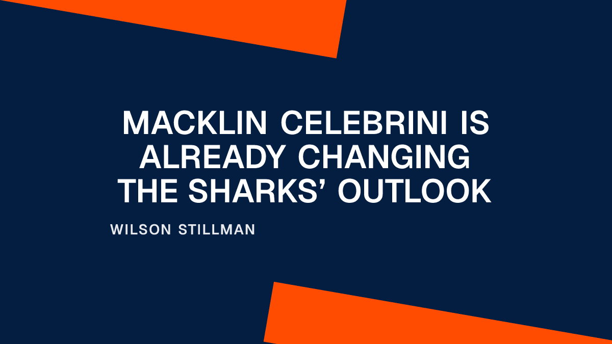 Macklin Celebrini Is Already Changing the Sharks’ Outlook Placeholder Image