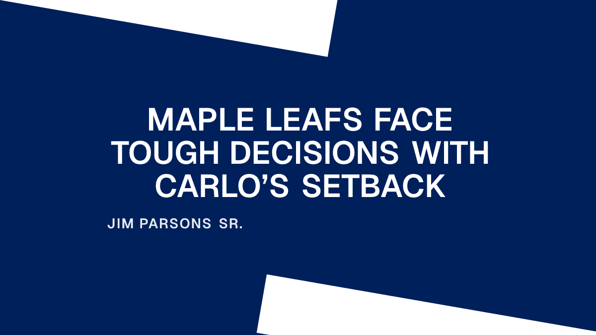 Maple Leafs Face Tough Decisions with Carlo’s Setback Placeholder Image