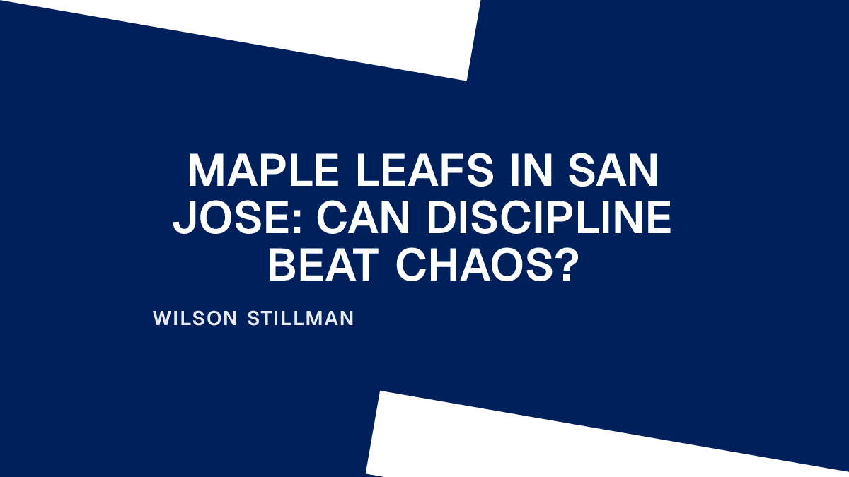 Maple Leafs in San Jose: Can Discipline Beat Chaos? Placeholder Image