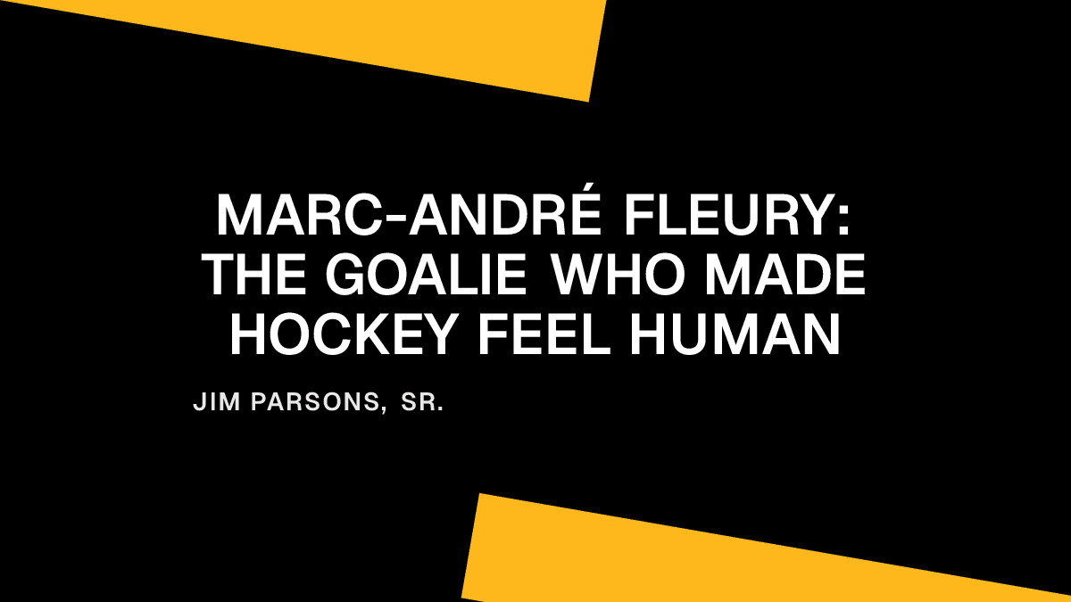 Marc-André Fleury: The Goalie Who Made Hockey Feel Human