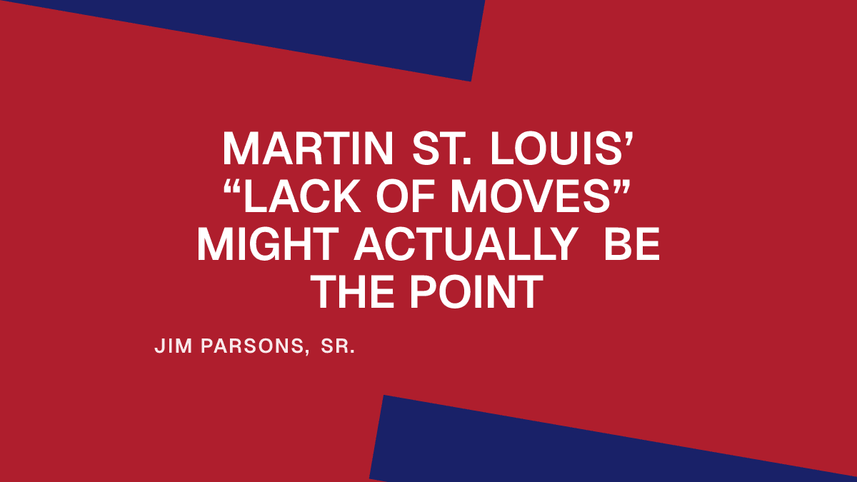Martin St. Louis’ “Lack of Moves” Might Actually Be the Point Placeholder Image