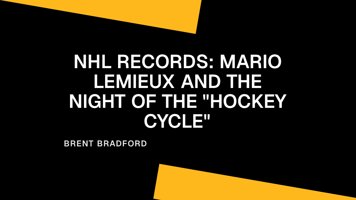 NHL Records: Mario Lemieux and the Night of the "Hockey Cycle" Placeholder Image