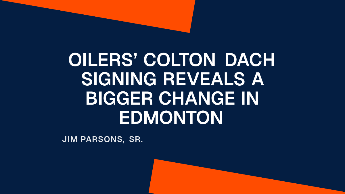 Oilers’ Colton Dach Signing Reveals a Bigger Change in Edmonton