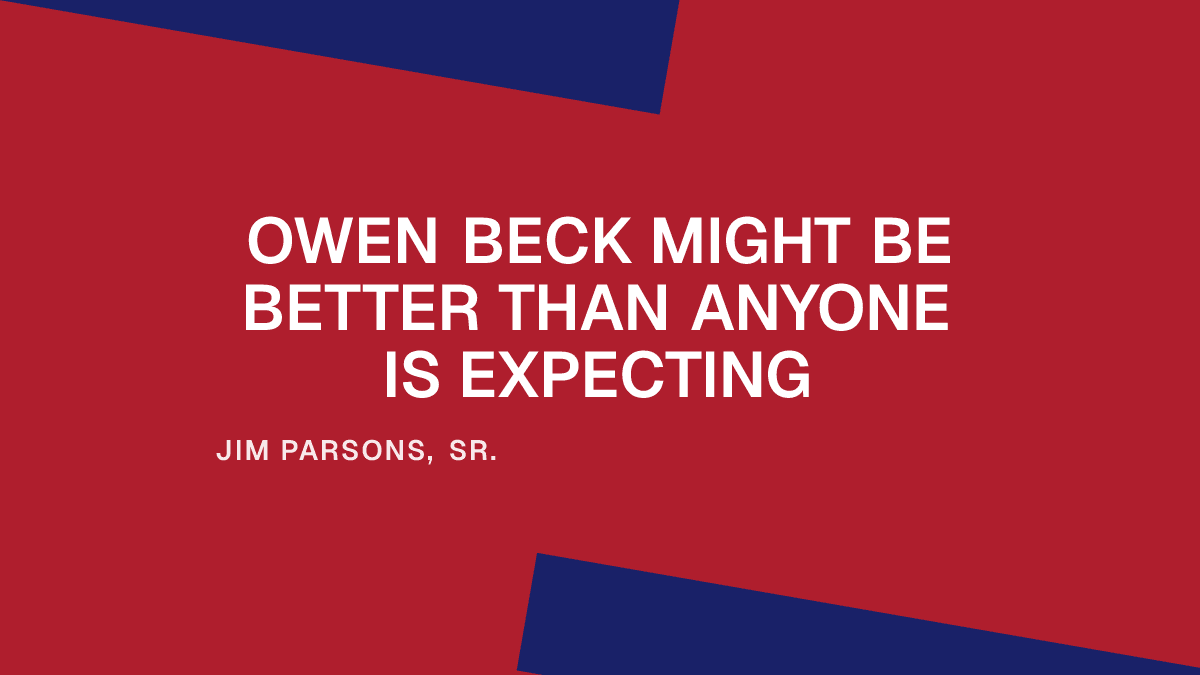 Owen Beck Might Be Better Than Anyone Is Expecting