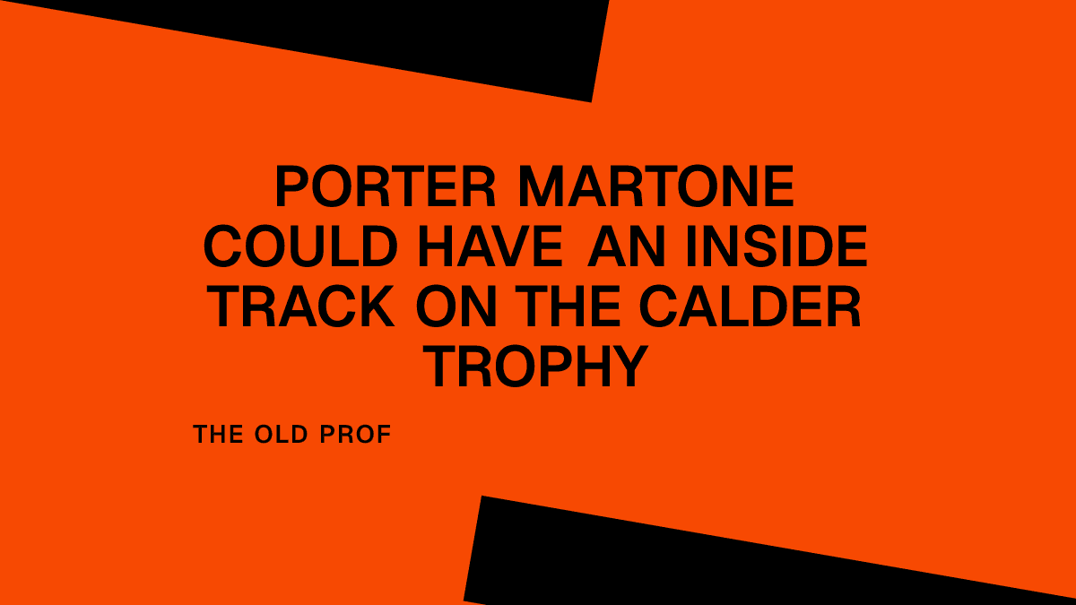 Porter Martone Could Have an Inside Track on the Calder Trophy