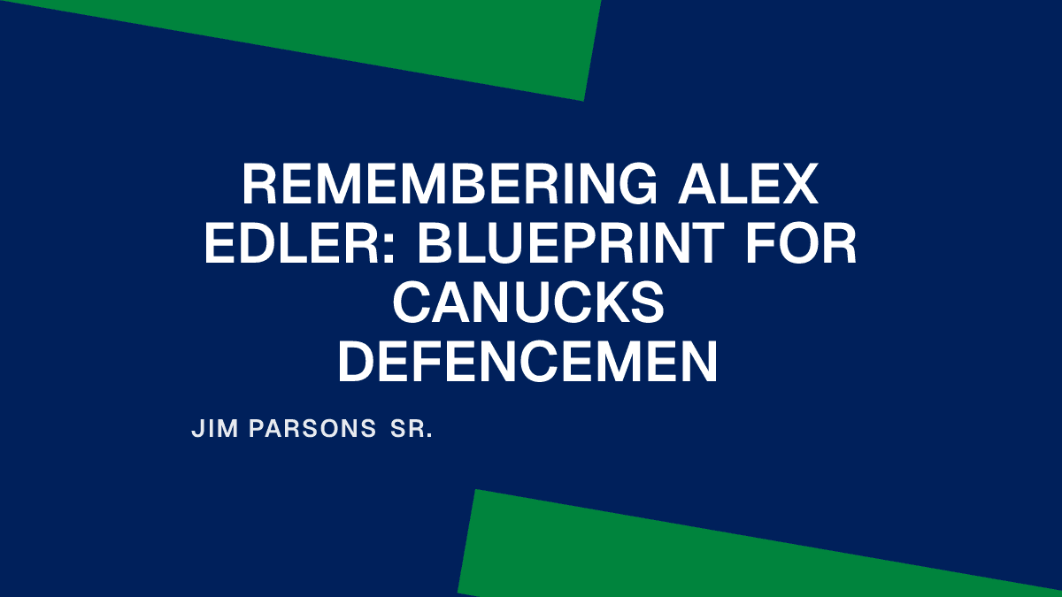 Remembering Alex Edler: Blueprint for Canucks Defencemen Placeholder Image