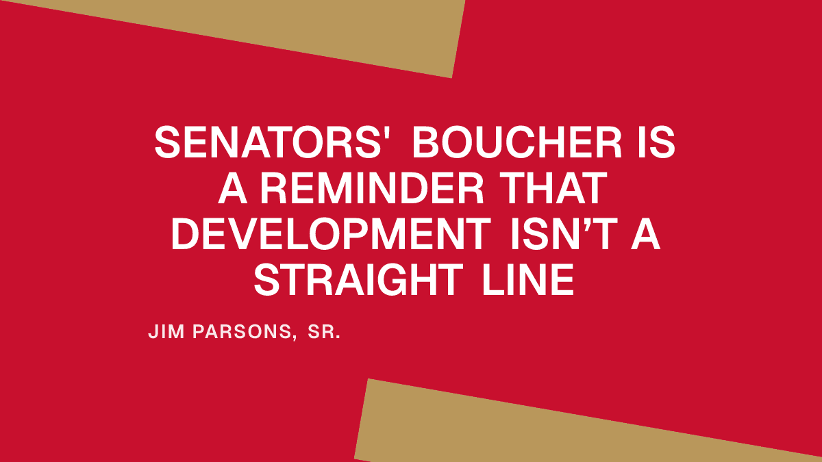 Senators' Boucher Is a Reminder That Development Isn’t a Straight Line