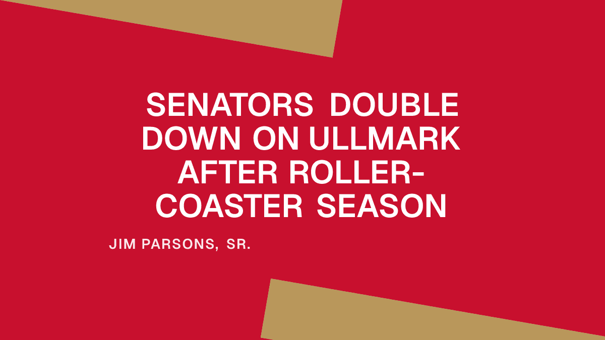 Senators Double Down on Ullmark After Roller-Coaster Season
