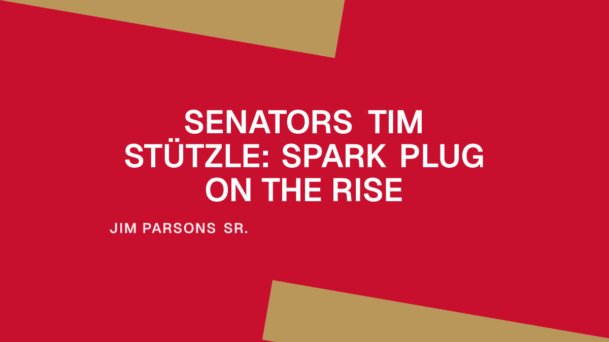Senators Tim Stützle: Spark Plug on the Rise Placeholder Image