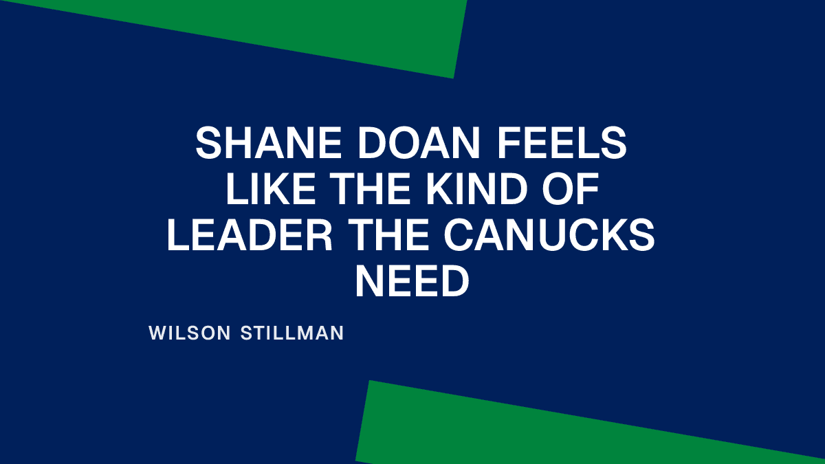 Shane Doan Feels Like the Kind of Leader the Canucks Need