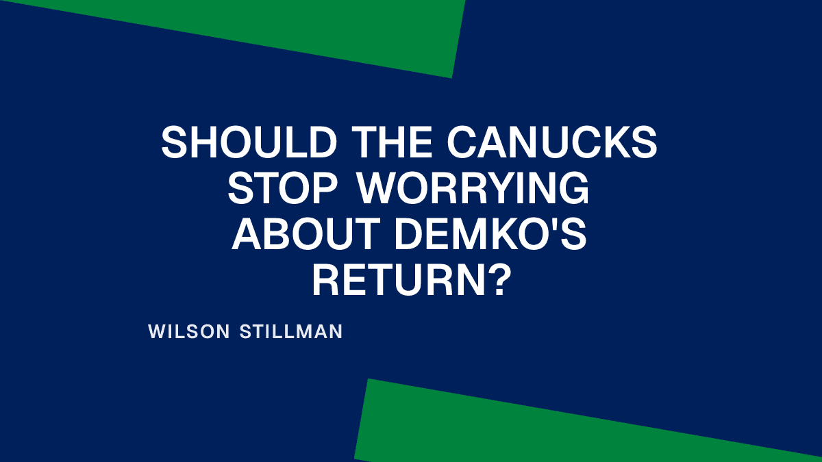 Should the Canucks Stop Worrying About Demko's Return?
