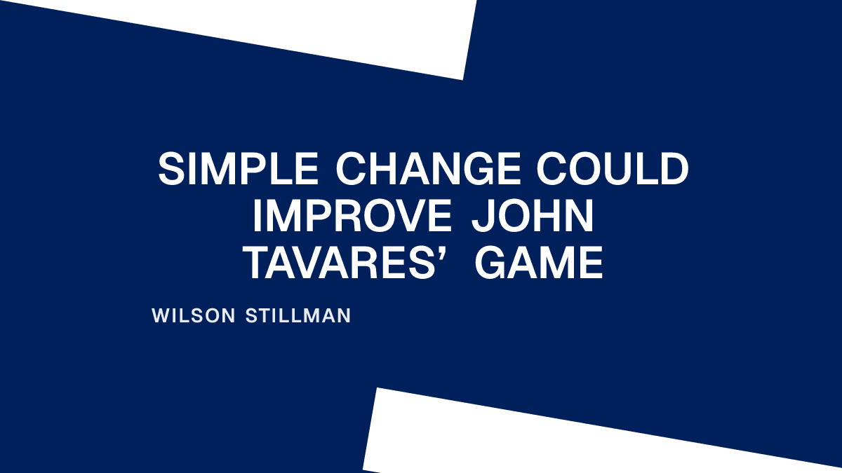 Simple Change Could Improve John Tavares’ Game