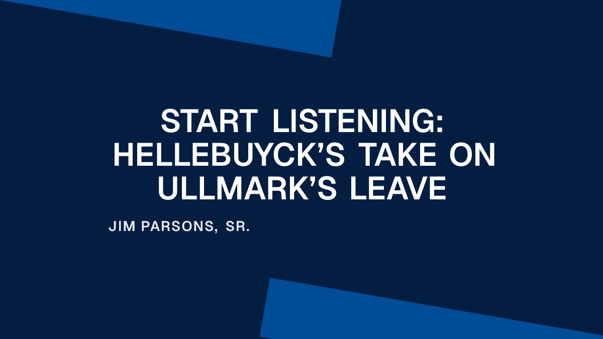 Start Listening: Hellebuyck’s Take on Ullmark’s Leave