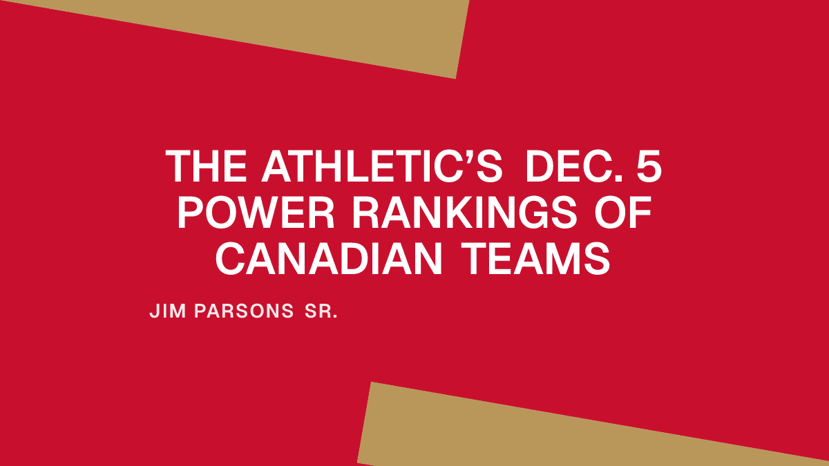 The Athletic’s Dec. 5 Power Rankings of Canadian Teams