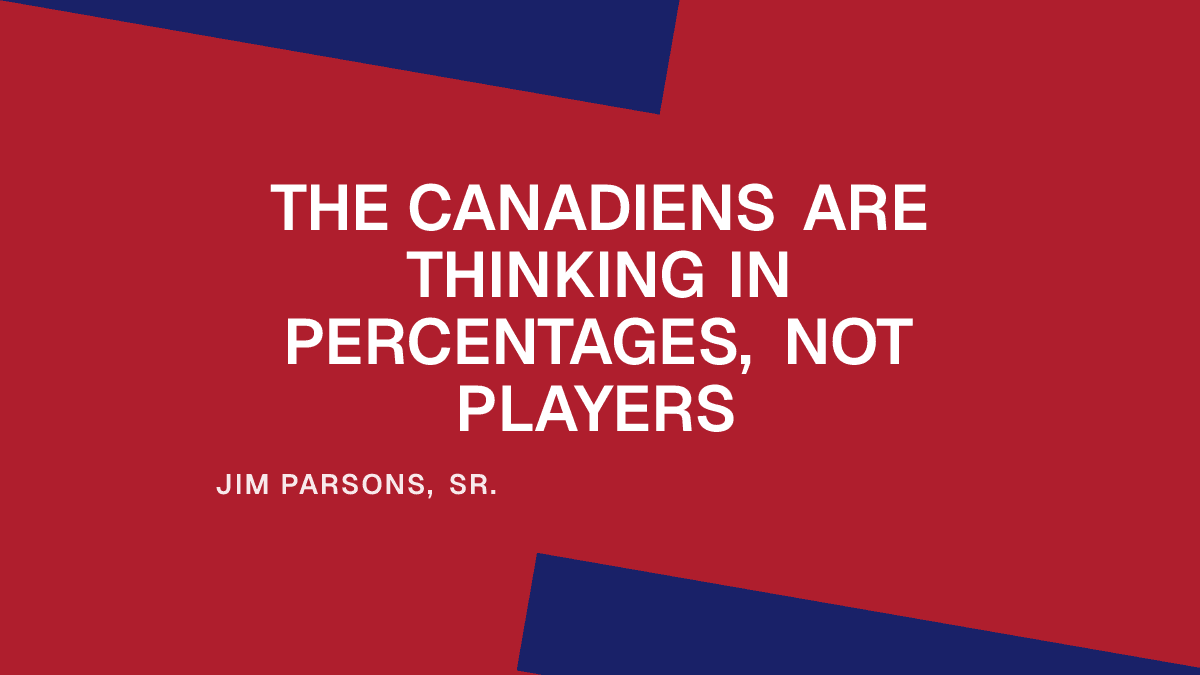 The Canadiens Are Thinking in Percentages, Not Players Placeholder Image