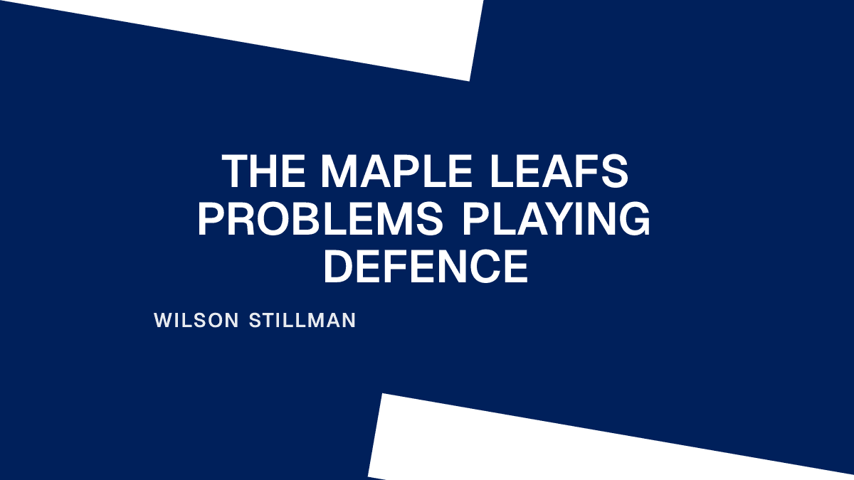 The Maple Leafs Problems Playing Defence Placeholder Image